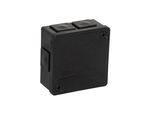 Puszka instalacyjna natynkowa z dławikami gumowymi wkręty 86x86x40mm hermetyczna IP55 czarna ViPlast
