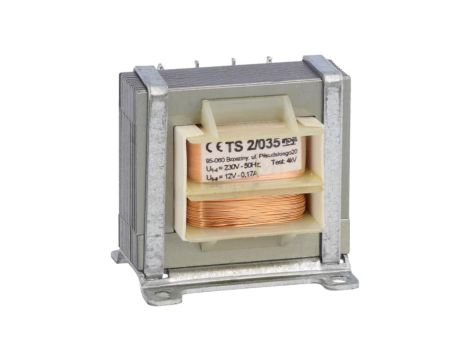 TS2/035 Transformator sieciowy 2VA, 230VAC, 12V, 170mA Wypr: do druku