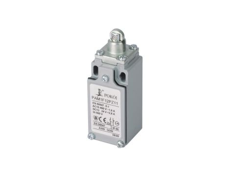 Wyłącznik krańcowy 1R 1Z migowy metal popychacz stalowy z rolką stalową Ø10,5 PAM1F12PZ11 A37-4660