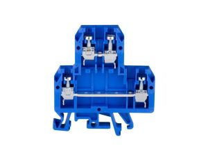 Złączka szynowa przelotowa 4-przewodowa 2-piętrowa 4mm2 niebieski ZUG-G/21 A00-0006
