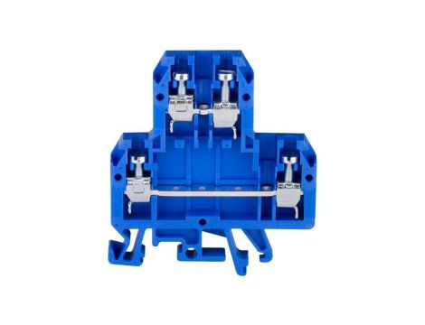 Złączka szynowa przelotowa 4-przewodowa 2-piętrowa 4mm2 niebieski ZUG-G/21 A00-0006
