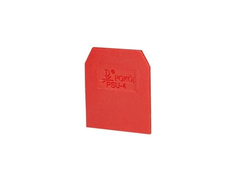 Płytka skrajna do złączek ZUG-G2,5 i ZUG-G4 czerwony PSU-4 A41-0107