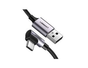 UGREEN Kabel USB 3.0 typ-A / typ-C kątowy (wtyk / wtyk) Quick Charge 3.0 US284 czarny 3m