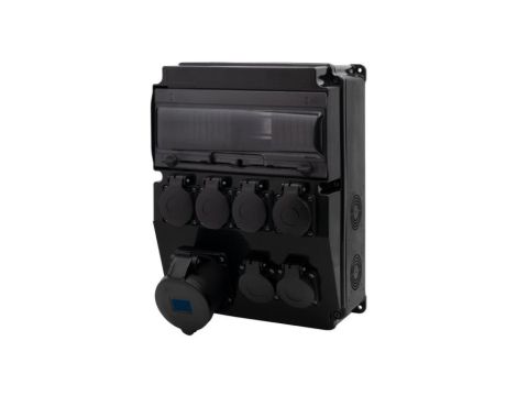 Rozdzielnica CAJA 12M SCENIC - gniazda proste 16A 3p, 6x230V /12 modułów/