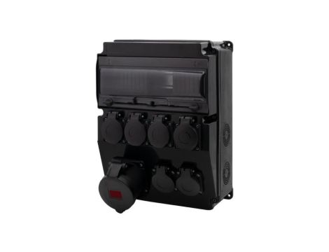 Rozdzielnica CAJA 12M SCENIC - gniazda proste 32A 5p, 6x230V /12 modułów/