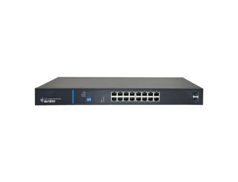 Switch PoE Desktop 18x port RJ45 (16x PoE+ Gigabit Ethernet 1000Mb/s i 2x SFP Uplink Gigabit Ethernet ) przełącznik niezarządzal