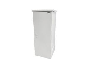 Zewnętrzna szafka rack IP55, stojąca 19 42U 600x600, 4 belki nośne, 4 przepusty kablowe, kolor szary