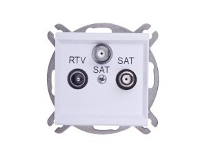 SONATA Gniazdo RTV-SAT z dwoma wyjściami SAT biały mat GPA-R2S/m/75