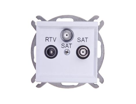 SONATA Gniazdo RTV-SAT z dwoma wyjściami SAT biały mat GPA-R2S/m/75