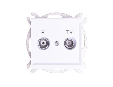 SONATA Gniazdo RTV przelotowe 10-dB biały mat GPA-10RP/m/75