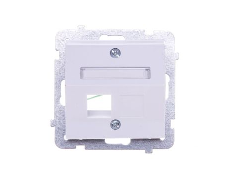 SONATA Obudowa gniazda pojedynczego typu Keystone skośna biały mat GPK-1RS/p/75