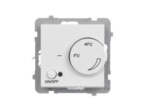 SONATA Regulator temperatury z czujnikiem napowietrznym biały mat RTP-1RN/m/75