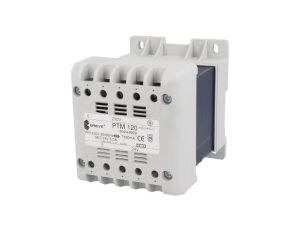 Transformator sieciowy 120VA 230VAC 24V na szynę DIN IP21 PTM120/230/24V