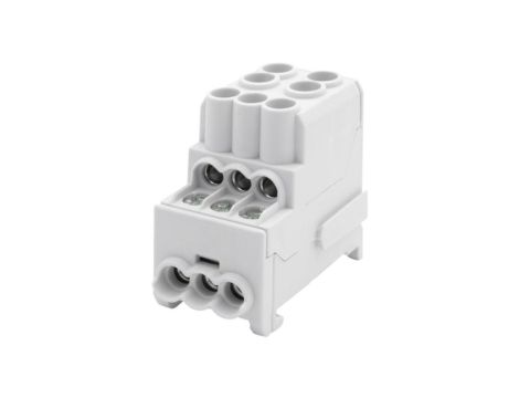 Blok rozdzielczy DBR 100A (2x25 / 6x10) Al/Cu - szary