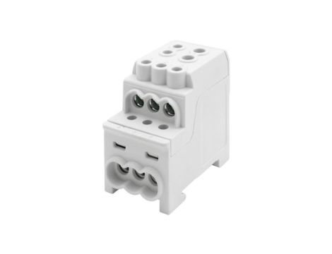 Blok rozdzielczy DBR 200A (1x70,1x35 / 6x16) Al/Cu - szary