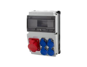 Rozdzielnica LAGO 10M BICOLOR - gniazda 16A 5p, 4x230V /10 modułów/