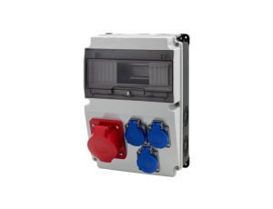 Rozdzielnica LAGO 10M BICOLOR - gniazda 32A 5p, 3x230V /10 modułów/