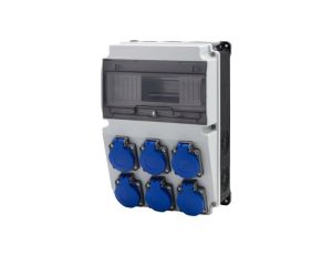 Rozdzielnica LAGO 10M BICOLOR - gniazda 6x230V /10 modułów/
