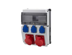 Rozdzielnica CAJA 12M BICOLOR - gniazda 16A 5p, 32A 5p, 3x230V /12 modułów/