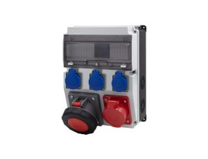 Rozdzielnica CAJA 12M BICOLOR - gniazda 16A 5p, 63A 5p, 3x230V /12 modułów/