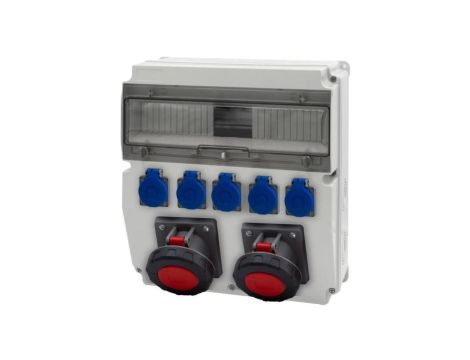 Rozdzielnica CAJA 15M - gniazda 2x63A 5p, 5x230V /15 modułów/