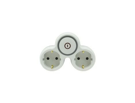 Rozgałęźnik wtyczkowy dwukrotny z włącznikiem z/u schuko R-21BWS/S/B W-72003