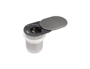 Gniazdo meblowe do zabudowy 1 złącze wtyczkowe 1xUSB A schuko GMZ-2 W-72012