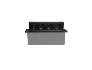 Gniazdo meblowe do zabudowy 3 złącza wtyczkowe schuko 1xUSB A 1xUSB C GMZ/S-5AP W-72015