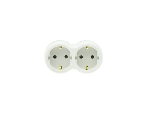 Rozgałęźnik wtyczkowy dwukrotny z/u schuko R-21S/B W-72004