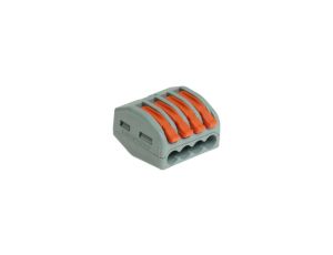 Szybkozłączka 4x z dźwigniami do wszystkich rodzajów przewodów 24A 0,2-4mm2 450VAC SZ-4D W-00368 /kpl 5szt./