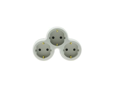 Rozgałęźnik wtyczkowy trzykrotny z/u schuko R-31S/B W-72005