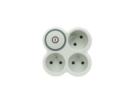 Rozgałęźnik wtyczkowy trzykrotny z/u z włącznikiem R-31WS/B W-72008