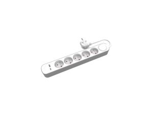 Przedłużacz stały 5x z włącznikiem oraz gniazdami USB A USB C 5m PS-570WS+USBA+USBC/5 E W-30005