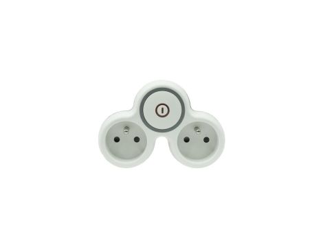 Rozgałęźnik wtyczkowy dwukrotny z/u z włącznikiem R-21WS/B W-72002