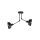 Lampa sufitowa nowoczesna 2xE27 HERMES BLACK