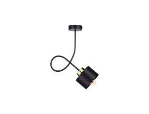 Lampa sufitowa nowoczesna 1xE27 SIMPLY BLACK/GOLD
