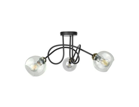 Lampa sufitowa nowoczesna 3xE27 EVIE BLACK/GOLD