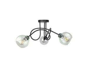 Lampa sufitowa nowoczesna 3xE27 EVIE BLACK