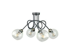 Lampa sufitowa nowoczesna 4xE27 EVIE BLACK/GOLD