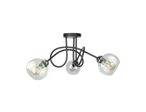 Lampa sufitowa nowoczesna 3xE27 EVIE BLACK/SILVER