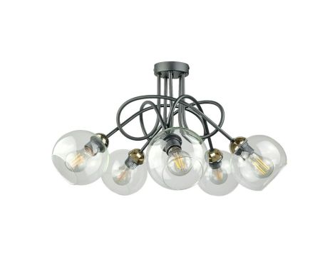 Lampa sufitowa nowoczesna 5xE27 EVIE BLACK/GOLD