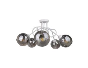 Lampa sufitowa nowoczesna 5xE27 RING WHITE