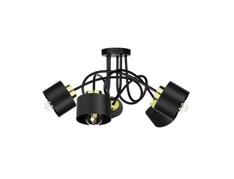 Lampa sufitowa nowoczesna 5xE27 SIMPLY BLACK/GOLD