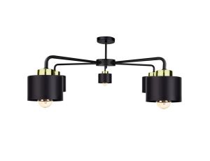 Lampa sufitowa nowoczesna 5x E27 SIMPLY BLACK/GOLD