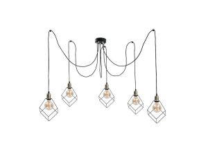 Lampa wisząca 5xE27 RUBEN GOLD