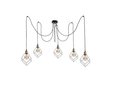 Lampa wisząca 5xE27 RUBEN GOLD
