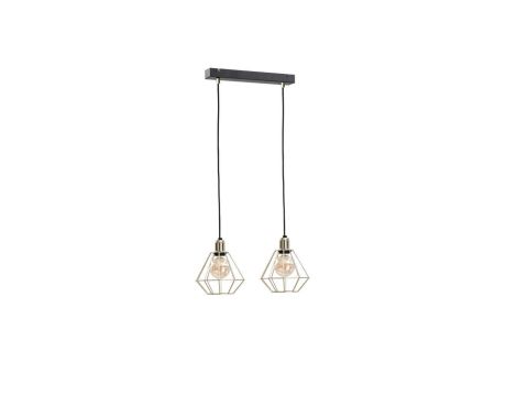 Lampa wisząca loftowa 2xE27 COMO GOLD