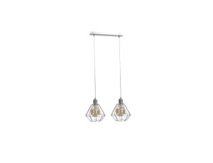 Lampa wisząca loftowa 2xE27 FOSKAL SILVER