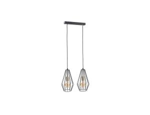 Lampa wisząca loftowa 2xE27 LEX GOLD