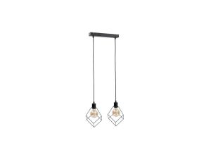 Lampa wisząca loftowa 2xE27 RUBEN BLACK